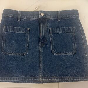 Madewell Dark Blue Denim Mini Skirt